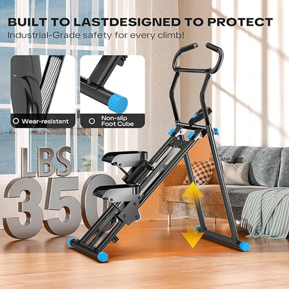Stair Stepper for Home Gym, 2025 Upgrade Stair Climber w/ 3-Level Resistance & Height, Non-Slip