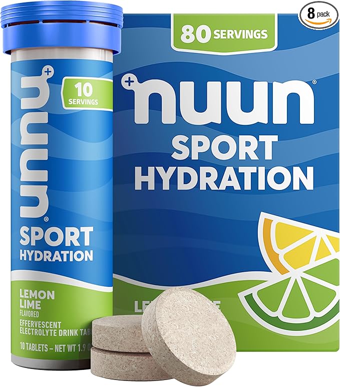 Nuun Sport Electrolyte Tablets with Magnesium, Calcium, Potassium, Chloride & Sodium, Gluten Free &