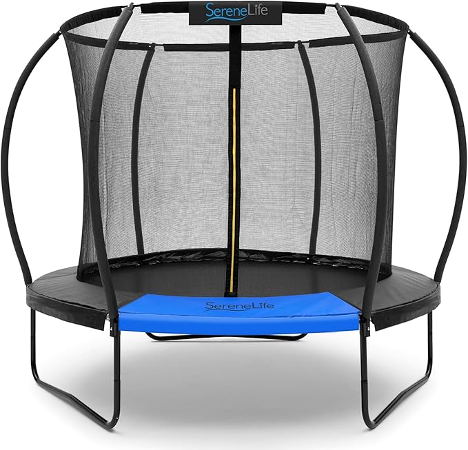 Serenelife 12FT 10FT 8FT Recreational Trampolines with Enclosure Net and Ladder and Anti-Rust