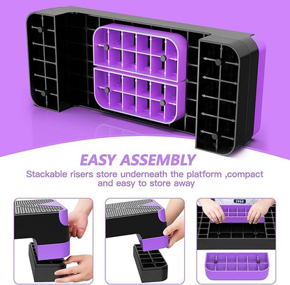 Aerobic Exercise Step, Adjustable Aerobic Stepper for Exercise, Workout Step Platform for Step Up