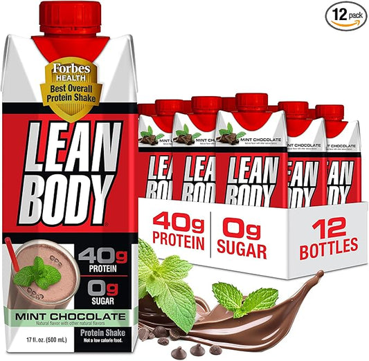Labrada Lean Body Ready-to-Drink Mint Chocolate Protein Shake, 40g Protein, Whey Blend, 0 Sugar