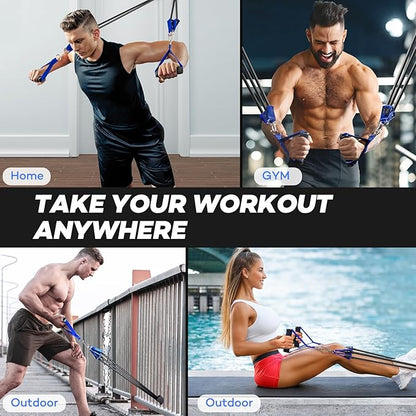 Heavy Resistance Bands for Working Out, NITEEN Resistance Bands with Handles Weight Exercise Bands