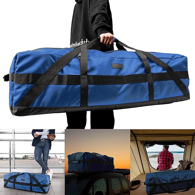 Fitdom 106L 45" Heavy Duty Extra Large Duffle with Upgrade Zipper, Durable & Water Resistant.