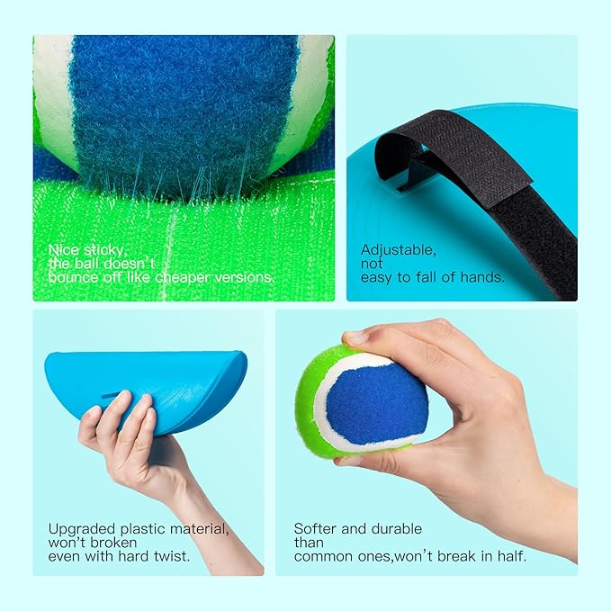 EVERICH Upgraded Toss and Catch Ball Game Set, Outdoor Games for Kids Outdoor Toys Yard Games