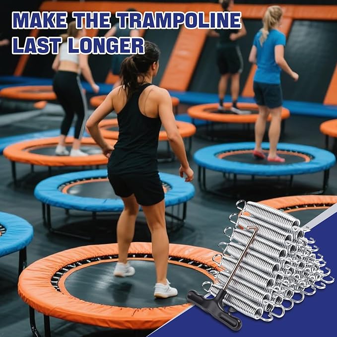 72pcs Heavy Duty Trampoline Springs Replacement Kit - 5.5 Inch Galvanized Steel Springs with Puller
