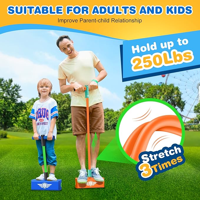 CUUGO LET'S GO! CG Jumping Promotes Growing Taller- Pogo Stick Foam Pogo Jumper for Kids, Toys for