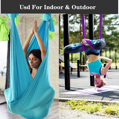 5.5 Yards Aerial Silk Swing Outdoor Hammock Aerial Yoga Swing For Adults,Aerial Yoga Hammocks for