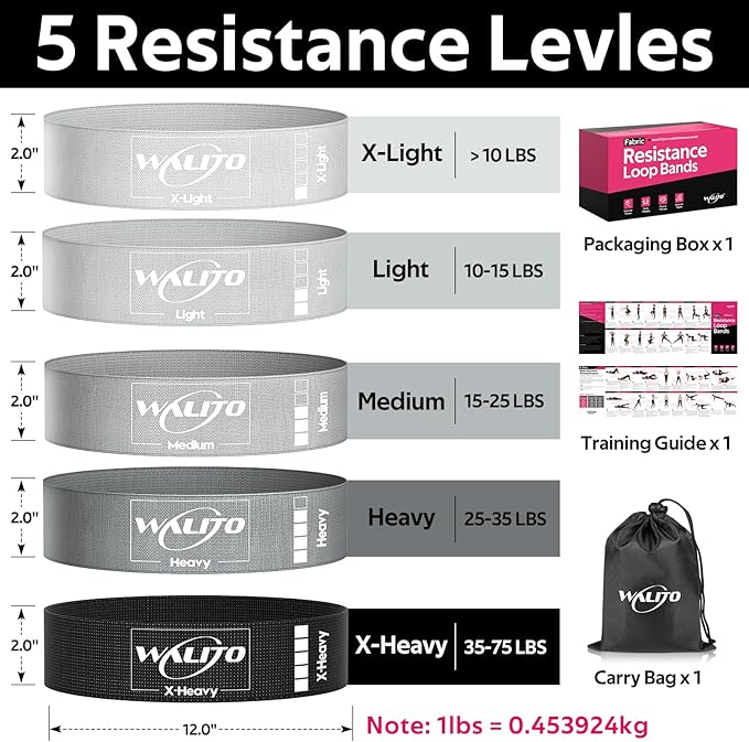 Fabric Resistance Bands for Working Out - Booty Bands for Legs -Glutes Training for Women and Men