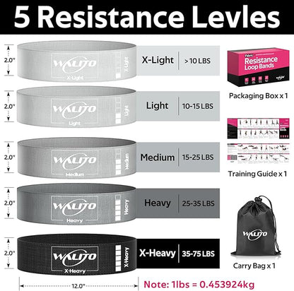 Fabric Resistance Bands for Working Out - Booty Bands for Legs -Glutes Training for Women and Men