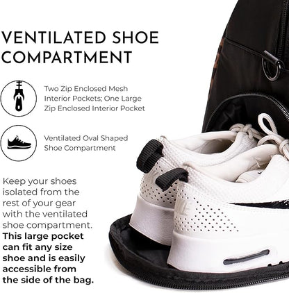 Vooray 25L Trainer Duffel Bag ??Lightweight Travel Duffel for Women and Men with Shoe Pocket