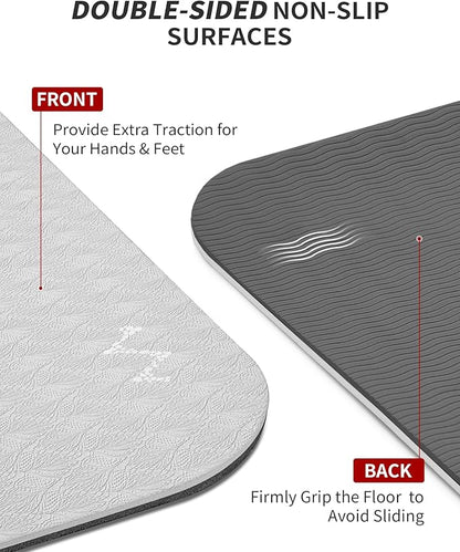 CAMBIVO Large Yoga Mat (6'x 4'), Extra Wide Workout Mat for Men and Women, Yoga Mat Thick 1/3 &1/4