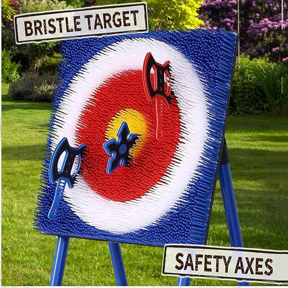 Axe Throwing Bristle Target with 8 Throwing Axes Set,Axe Throwing Game for Backyard, Indoor