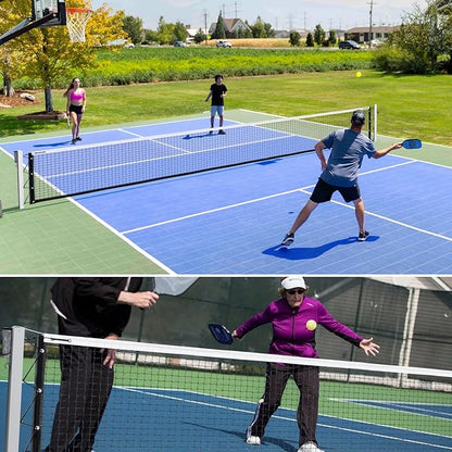 Pro Pickleball Net Portable with Wheels – 22ft Heavy Duty Pickleball Net System with Sturdy