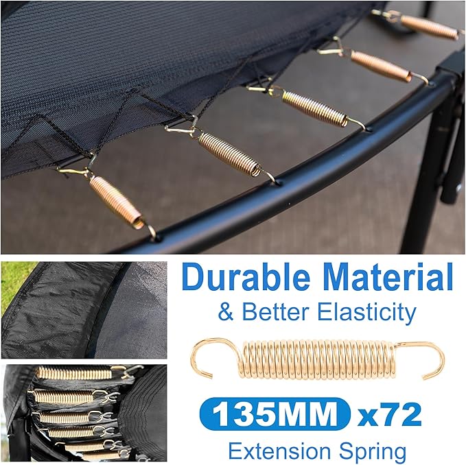 Trampoline 12FT 14FT Enclosure Net Outdoor Jump for Kids and Adults Round ASTM Approved Heavy-Duty
