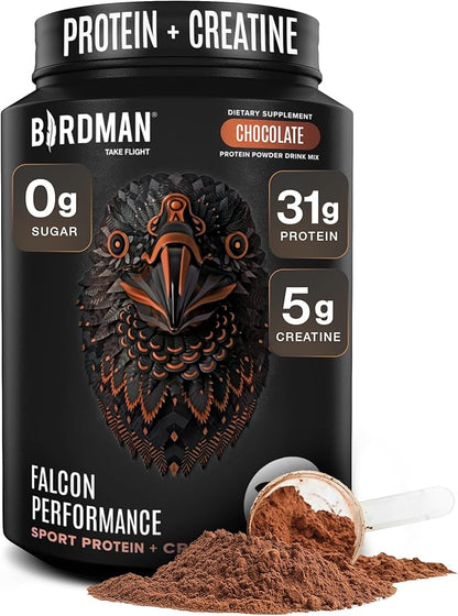 Falcon Performance Vegan Protein Powder, 31g Protein, 5g Creatine, 5g BCAA, Probiotics
