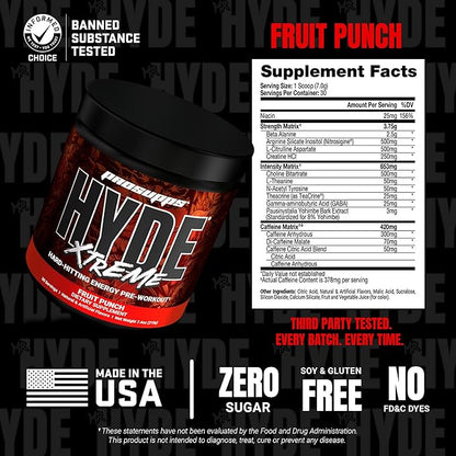 PROSUPPS Mr. Hyde Xtreme Pre Workout Powder with Creatine, Beta Alanine & Caffeine ??Extreme