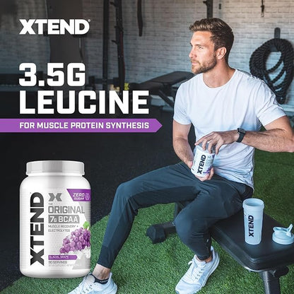 Original BCAA Powder 7g BCAA and 2.5g L-Glutamine, Sugar Free Post Workout Muscle Recovery Drink