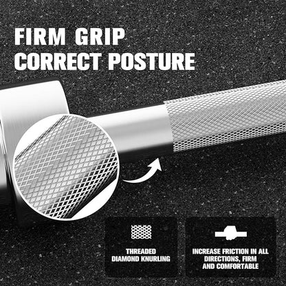 RITFIT Olympic Barbell 4ft/4.8ft/6ft - 2 Inch Weight Bar for Strength Training, Weightlifting