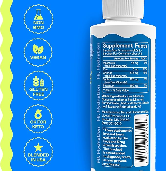 Hi-Lyte Electrolytes for Fasting, Immune Support and Rapid Hydration | Tropicals | NO Calories NO