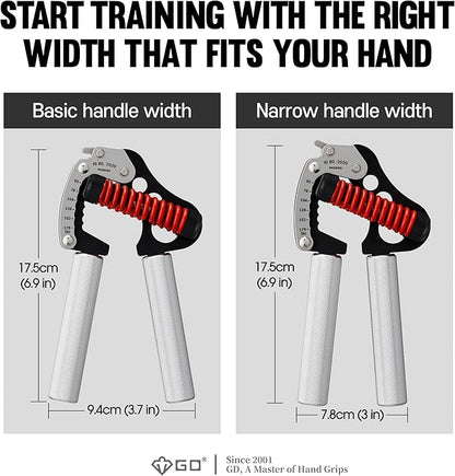 GD IRON GRIP Grip Strength Trainer Adjustable Hand Gripper Strengthener Hand Grip Exerciser Wrist