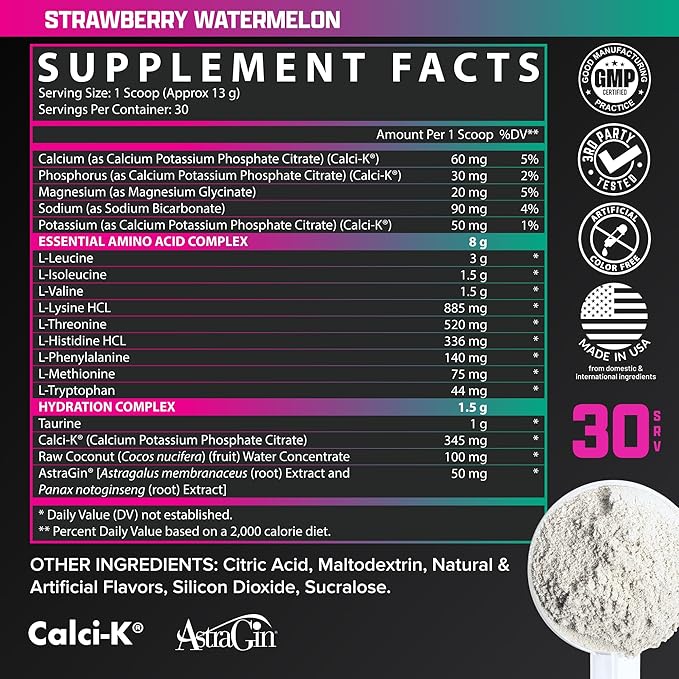 Nutrex Research EAA Hydration | EAAs + BCAA Powder | Muscle Recovery, Strength, Muscle Building