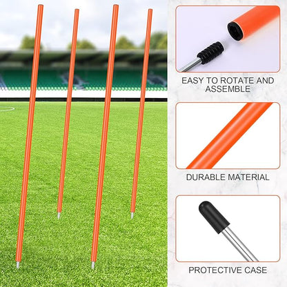 Blulu Training Agility Poles 5ft Forza Slalom Adjustable Soccer Training Poles Soccer Sticks