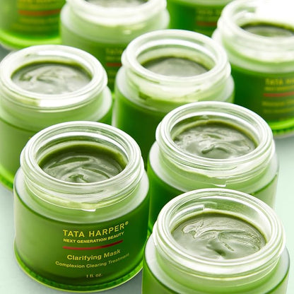 Tata Harper Clarifying Mask, BHA Face Mask for Blemishes, Exfoliating Face Mask with AHA's, Natural