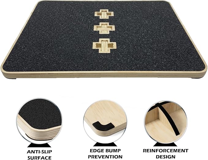 Multi-Optional Wooden Balance Board for all kind of balance tranning, Extra-Large Anti-Slip Wobble