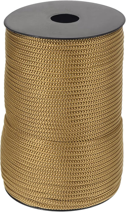 MECCANIXITY 5/32 Inch Polypropylene Rope Braided Ropes, 328ft Camping Rope Hollow Utility Cord for