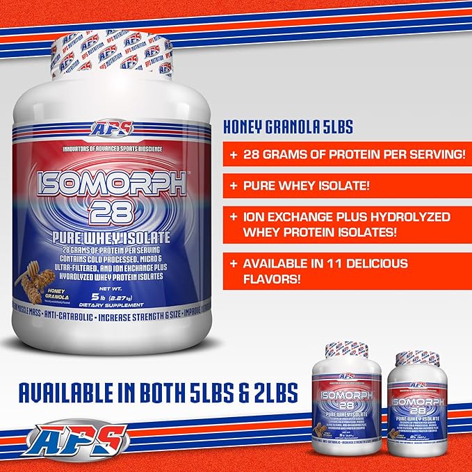APS Nutrition Isomorph 28 Protein Powder | Pure Whey Isolate | Cold Pressed, Ultra- Filtered, & Ion