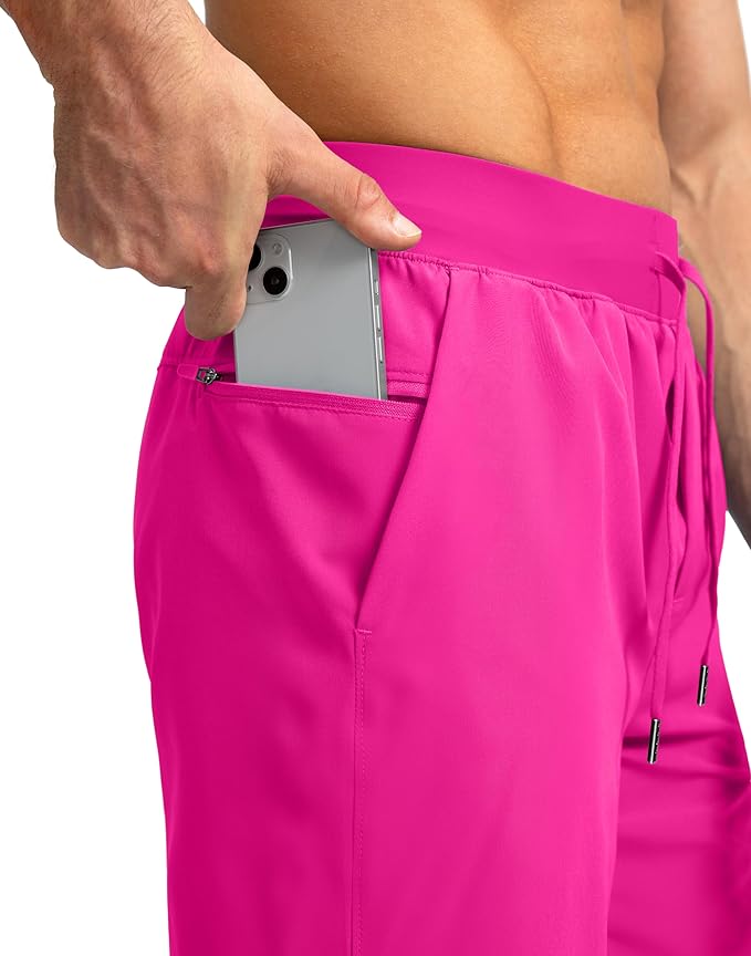 Men's Running Shorts with Zipper Pockets 9 Inch/ 7 Inch / 5 Inch Lightweight Quick Dry Gym Workout