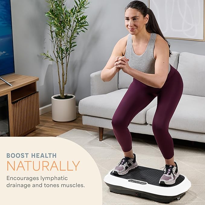 Lifepro Waver Vibration Plate Exercise Machine for Lymphatic Drainage, Muscle Activation, Full-Body