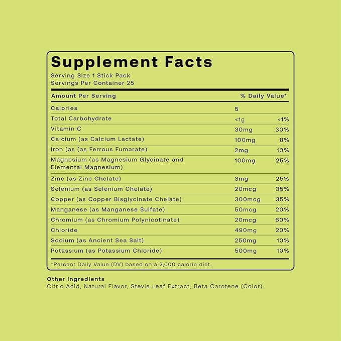 Hydrogen Water + Electrolytes Drink Mix | H2 Hydration Packets with Molecular Hydrogen, Sodium