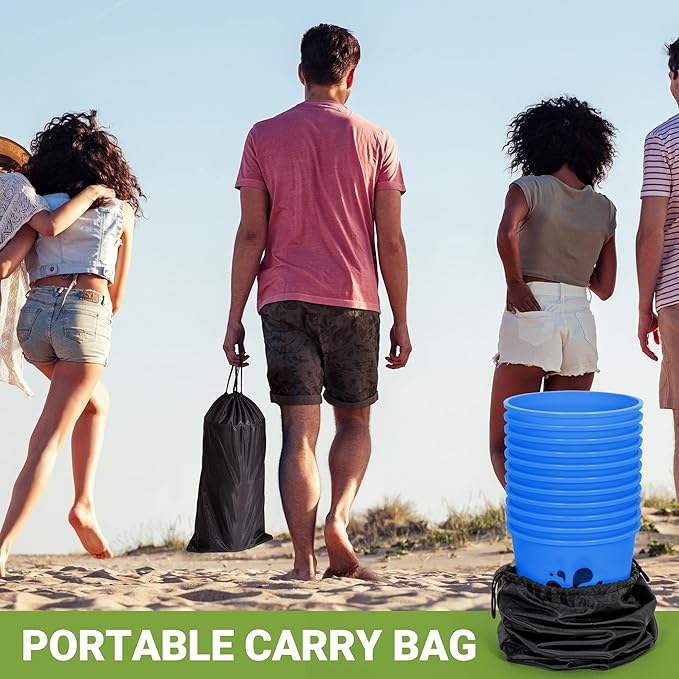 ropoda Giant Yard Pong,Yard Games with Durable Buckets and Balls, Outdoor Game with Carry Bag for
