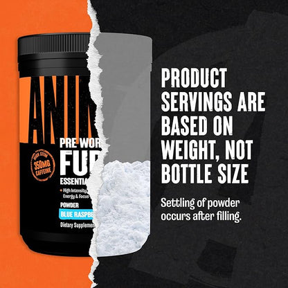Animal Fury - Pre Workout Powder Supplement for Energy and Focus - 5g BCAA, 350mg Caffeine Nitric