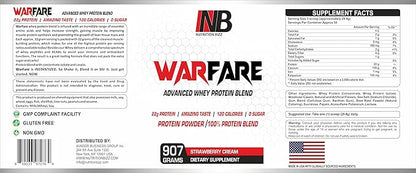 Warfare 2 lbs Advanced Whey Protein Blend 22g Protein per Serving Amazing Flavors (2 lbs