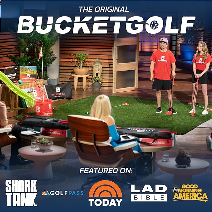 BucketGolf Club - Backyard Outdoor Golf Club with Oversize Club Head to Play BucketGolf, Hit
