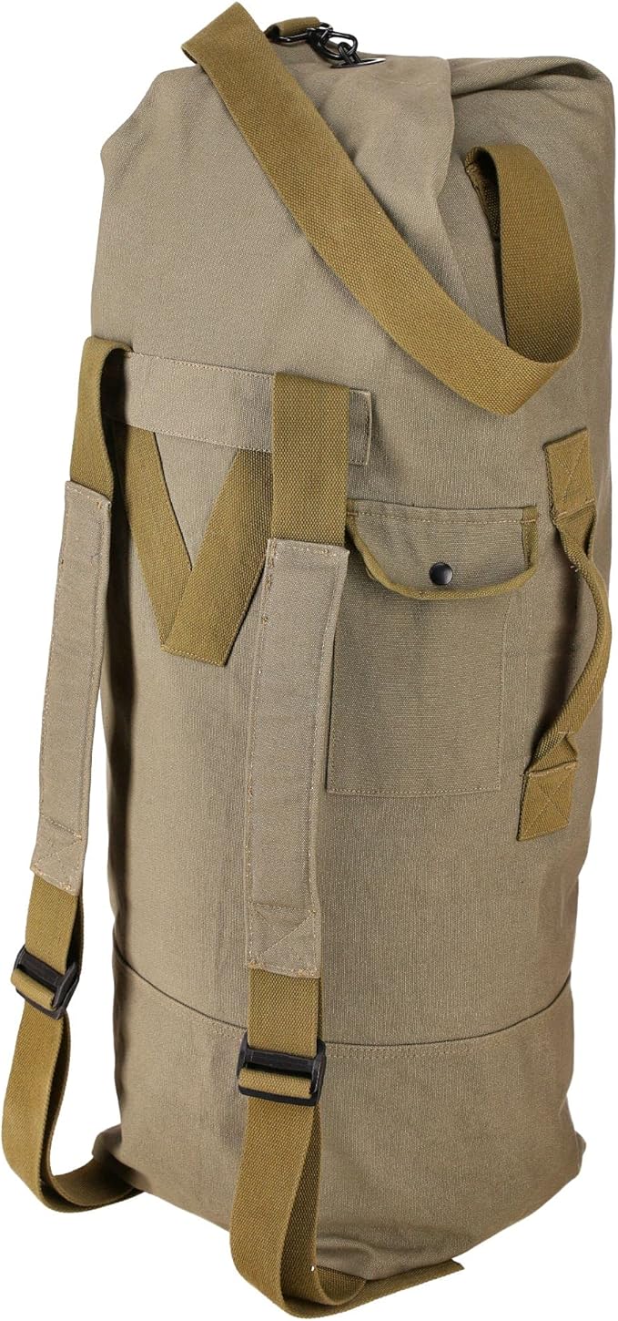 WHITEDUCK G.I Top Load Military Rucksack Style Double Strap Duffel Bag Heavy Duty and Water