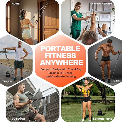HPYGN Resistance Bands, Exercise Bands with Handles, Fitness Bands, Workout Bands with Door Anchor