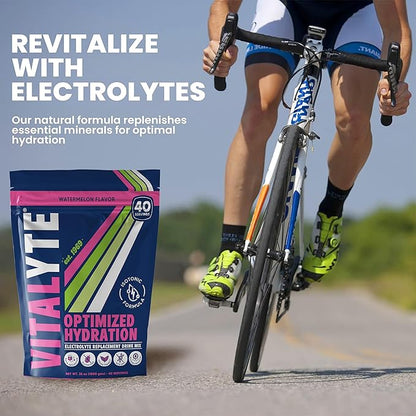 Vitalyte Electrolyte Powder Drink Mix, Isotonic Electrolyte Hydration Mix, Bulk Case Pack (12 Pack