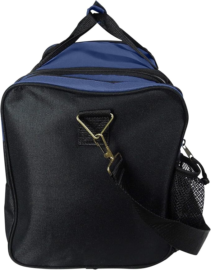 DALIX 17" Duffle Bag Dual Front Mesh Pockets (Black Gold Gray Dark Green Navy Blue Maroon Royal
