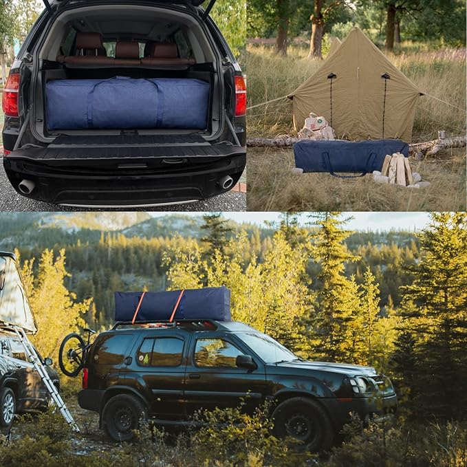 TOPDesign 46 Inch Extra Large Zippered Duffel Bag for Travel Camping Sports Equipment Storage