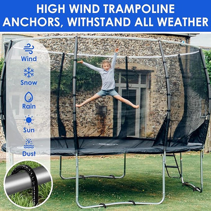 Trampoline Stakes 12 inches 10-Pack U Stake for Ground Heavy Duty Trampoline Anchors High Wind