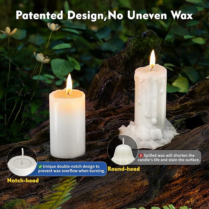 3Pack 15H+ Emergency Candles Long Burning Survival [18H+ Inside Candle Lanterns], 3“ Unscented