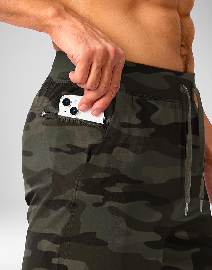 Men's Running Shorts with Zipper Pockets 9 Inch/ 7 Inch / 5 Inch Lightweight Quick Dry Gym Workout
