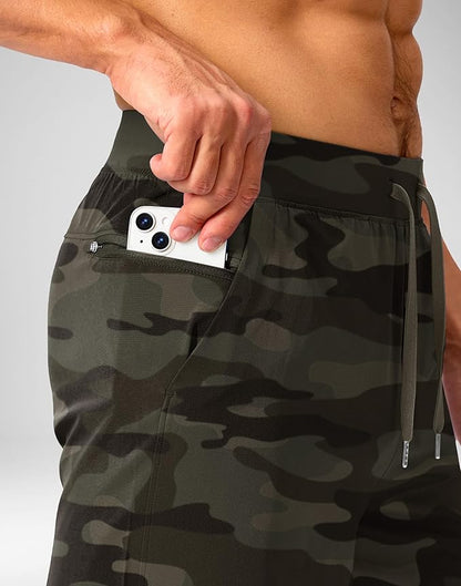 Men's Running Shorts with Zipper Pockets 9 Inch/ 7 Inch / 5 Inch Lightweight Quick Dry Gym Workout