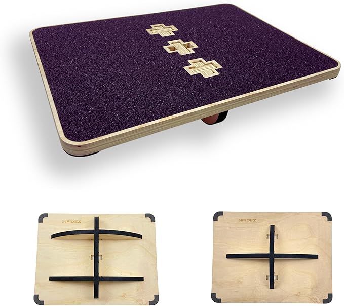 Multi-Optional Wooden Balance Board for all kind of balance tranning, Extra-Large Anti-Slip Wobble