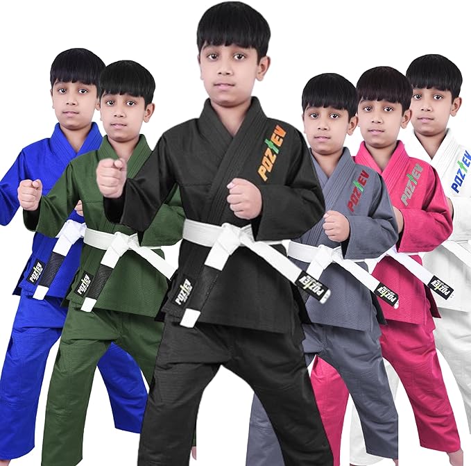 Kids Brazilian Jiu Jitsu Gi For Kids BJJ Gi Youth Grappling Kimonos Preshrunk Lightweight Martial