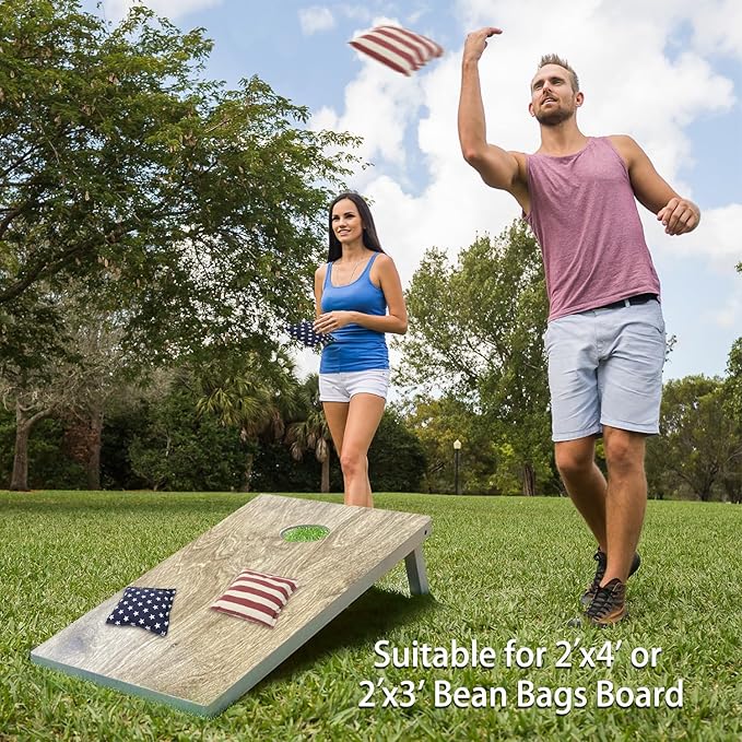GSE Games & Sports Expert Set of 8 Premium Weather Resistant Cornhole Bags. Regulation Size and