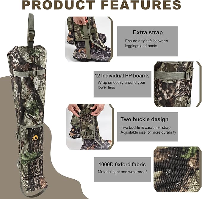 Snake Guard Chaps Waterproof Snake Chaps for Hunting Snake Bite Protection Gear Adjustable Size